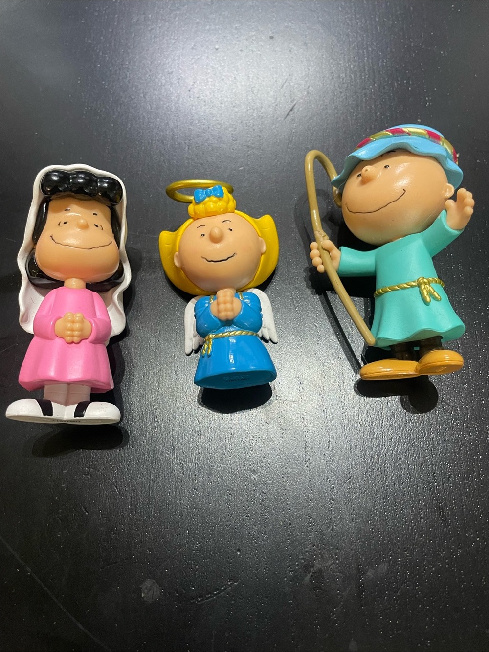 Peanuts Holiday nativity figures replacement toys charlie lucy sally Christmas